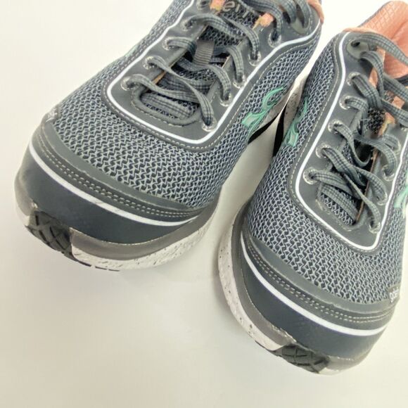 Gravity Defyer GDefy Woman's Sz 8.5 Gray Salmon Pink Mighty Walk Sneaker Shoes - Picture 9 of 10